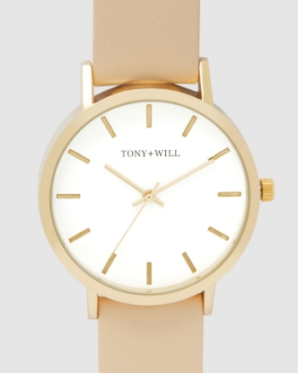 Show details for CLASSIC LEATHER Gold/ White / Stone Picture of CLASSIC LEATHER Gold/ White / Stone