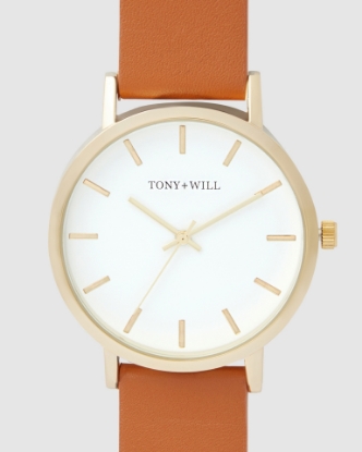 Show details for CLASSIC LEATHER Gold/ White / Tan Picture of CLASSIC LEATHER Gold/ White / Tan