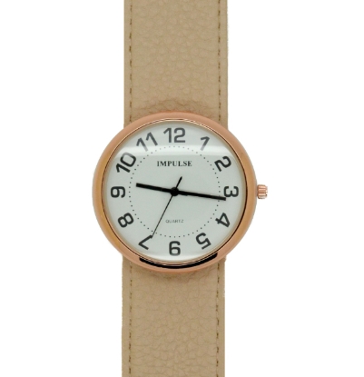 Show details for Impulse Slap Watch - SMALL - Rose Gold/Stone Picture of Impulse Slap Watch - SMALL - Rose Gold/Stone
