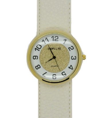 Show details for Impulse Slap Watch 042 - GLITTER - Gold/White Picture of Impulse Slap Watch 042 - GLITTER - Gold/White