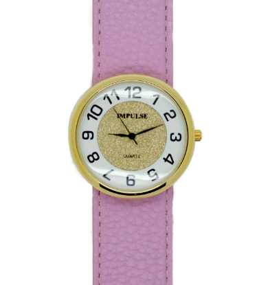 Show details for Impulse Slap Watch 042 - GLITTER - Gold/Lilac Picture of Impulse Slap Watch 042 - GLITTER - Gold/Lilac