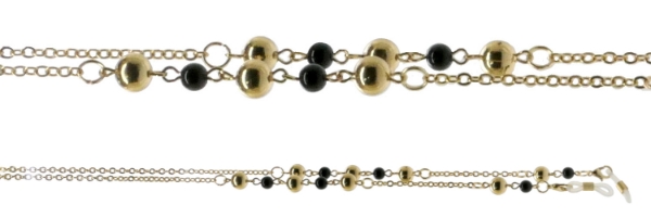 Picture of Gold chain with black and gold balls