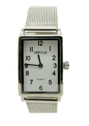 Show details for Impulse Rectangle - Silver Mesh Picture of Impulse Rectangle - Silver Mesh