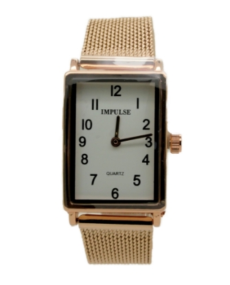 Show details for Impulse Rectangle - Rose Gold Mesh Picture of Impulse Rectangle - Rose Gold Mesh