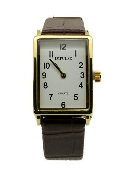 Picture of Impulse Rectangle - Gold Brown Strap