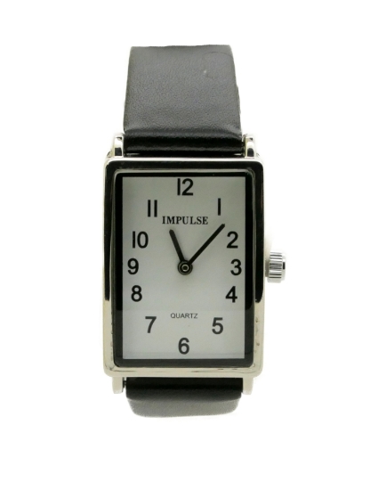 Picture of Impulse Rectangle - Silver Black Strap